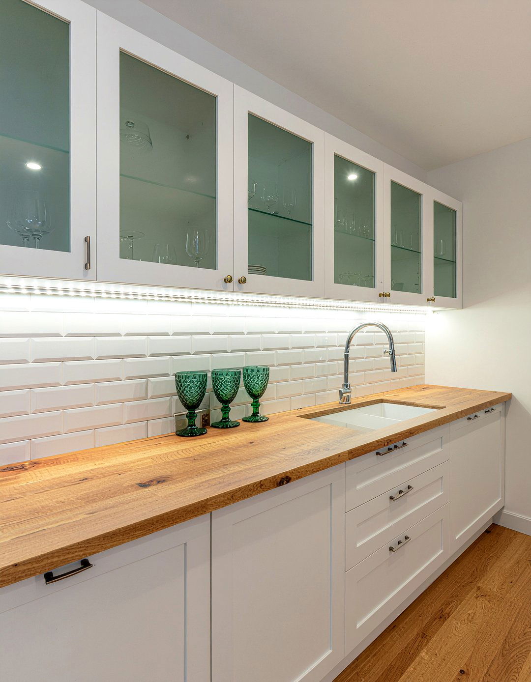 Glass Front Cabinets - 30 Fixer Upper kitchen ideas