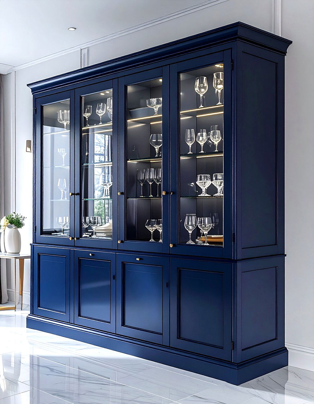 Glass Front Cabinets - 30 kitchen charm ideas