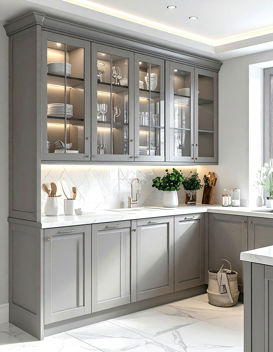 Glass Front Cabinets - 30 kitchen design ideas