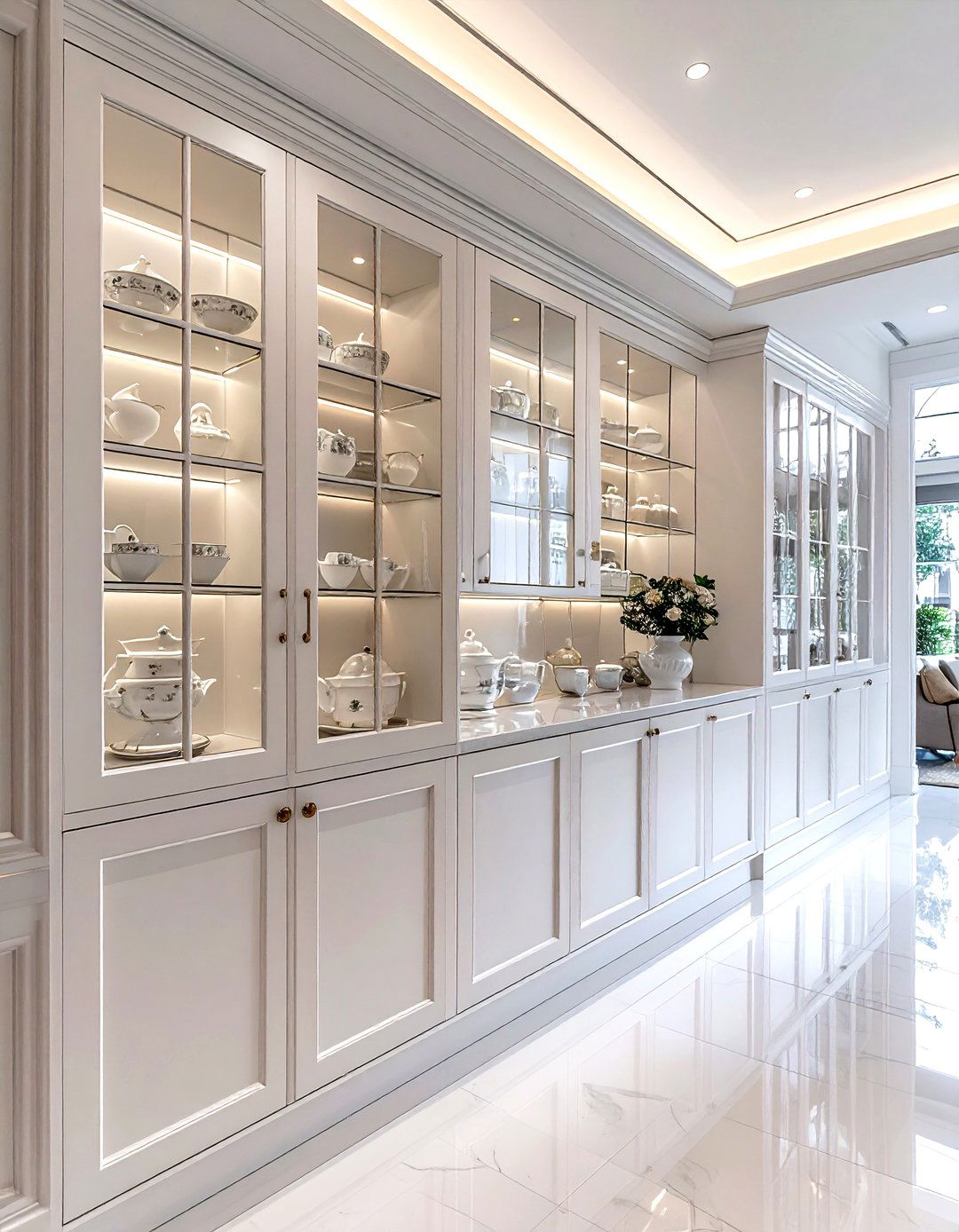 Glass Front Cabinets - 30 kitchen inspiration ideas