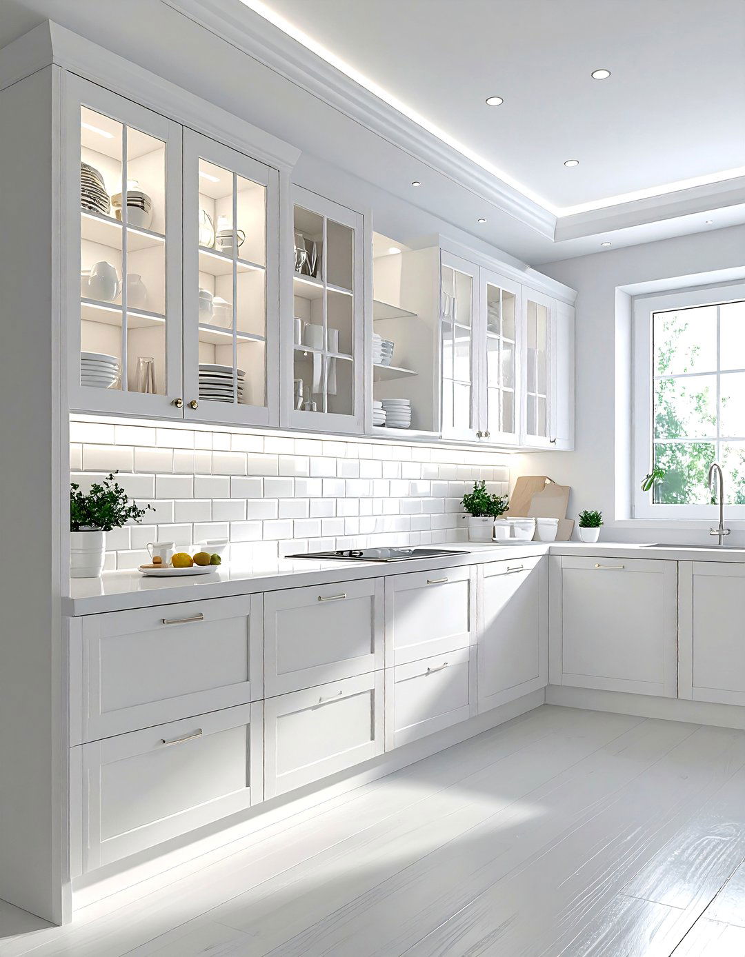 Glass Front Cabinets - 30 Cape Cod kitchen ideas