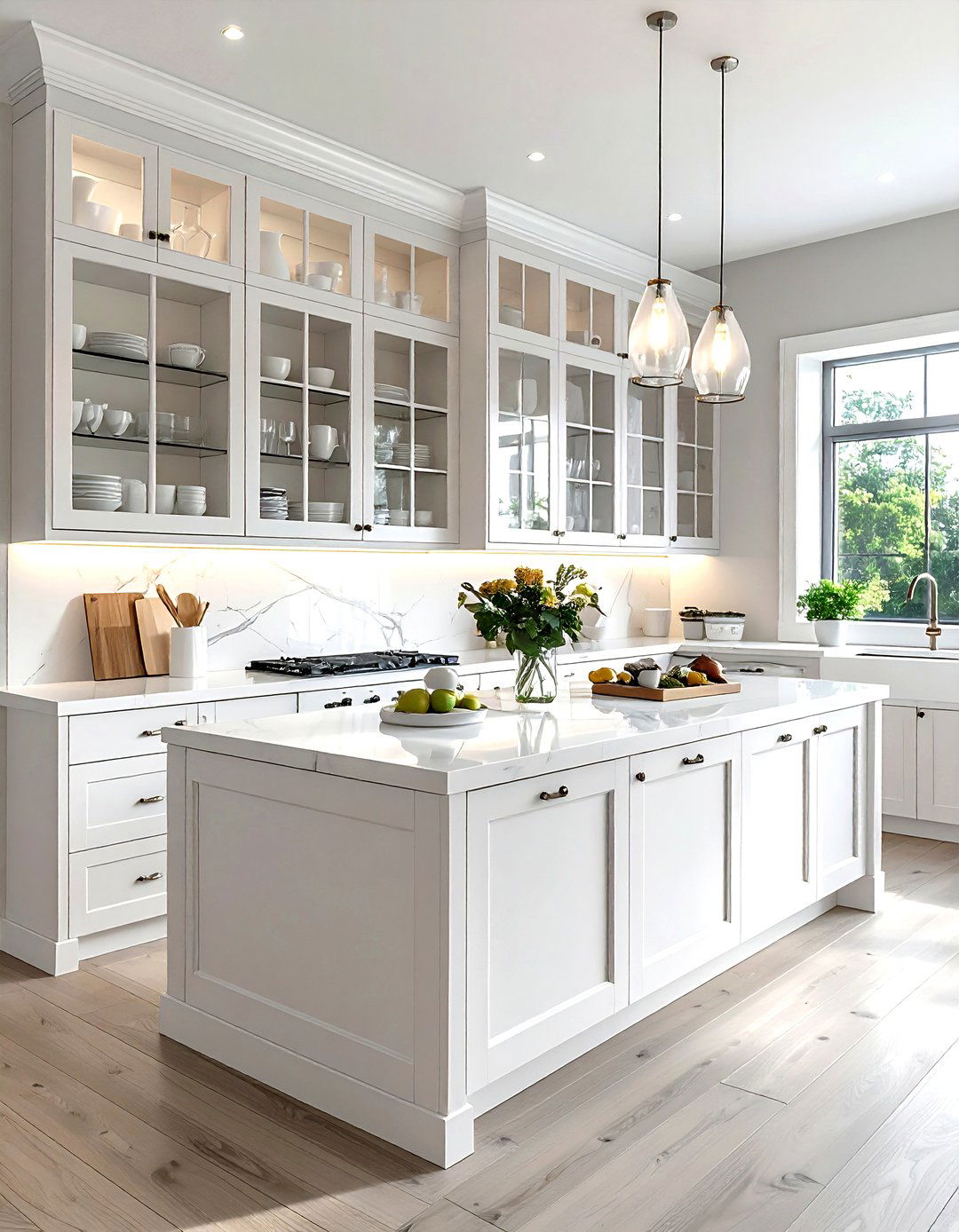 Glass Front Cabinets - 30 kitchen redesign ideas