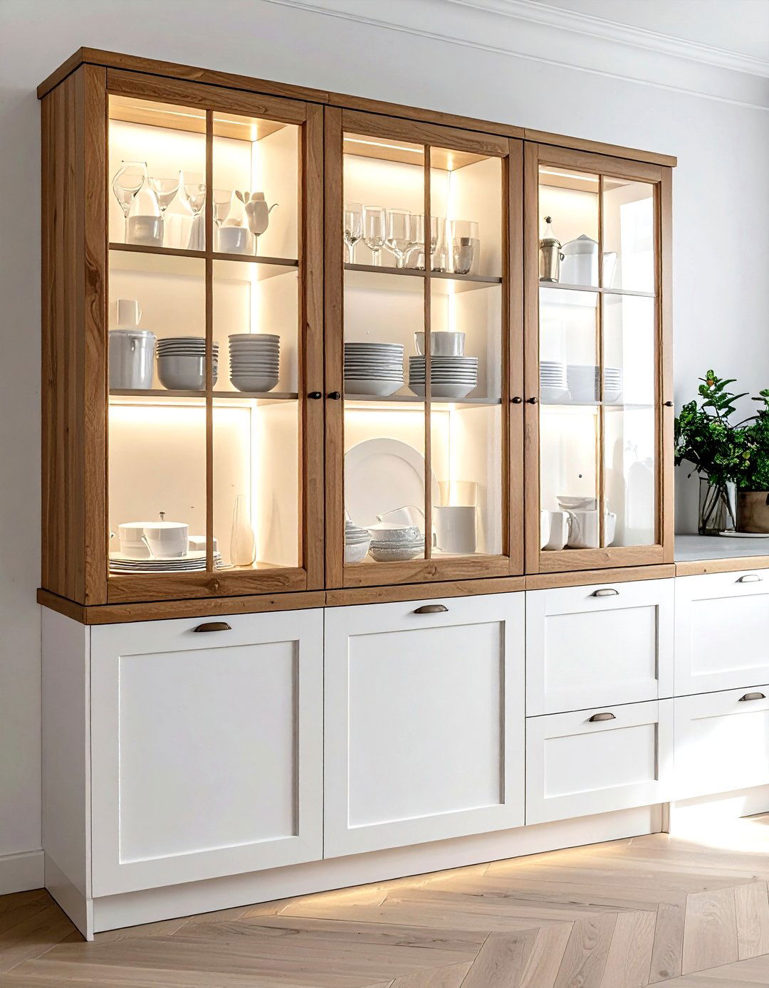 Glass Front Cabinets - 30 kitchen timeless element ideas