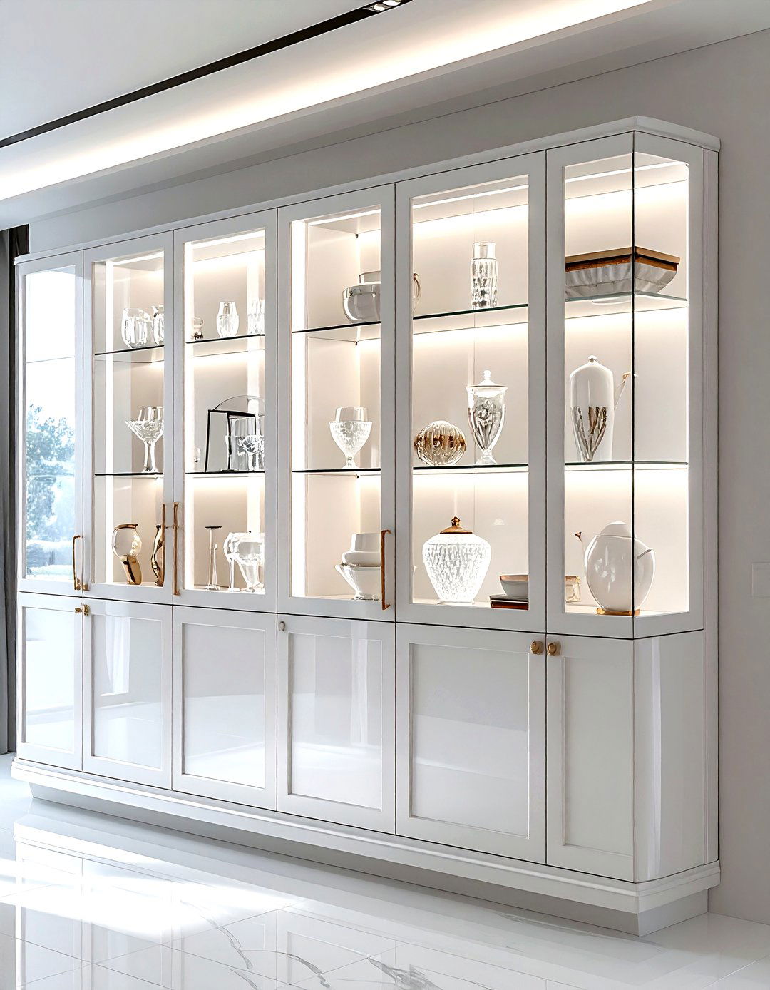 Glass Front Cabinets - 30 kitchen zone ideas