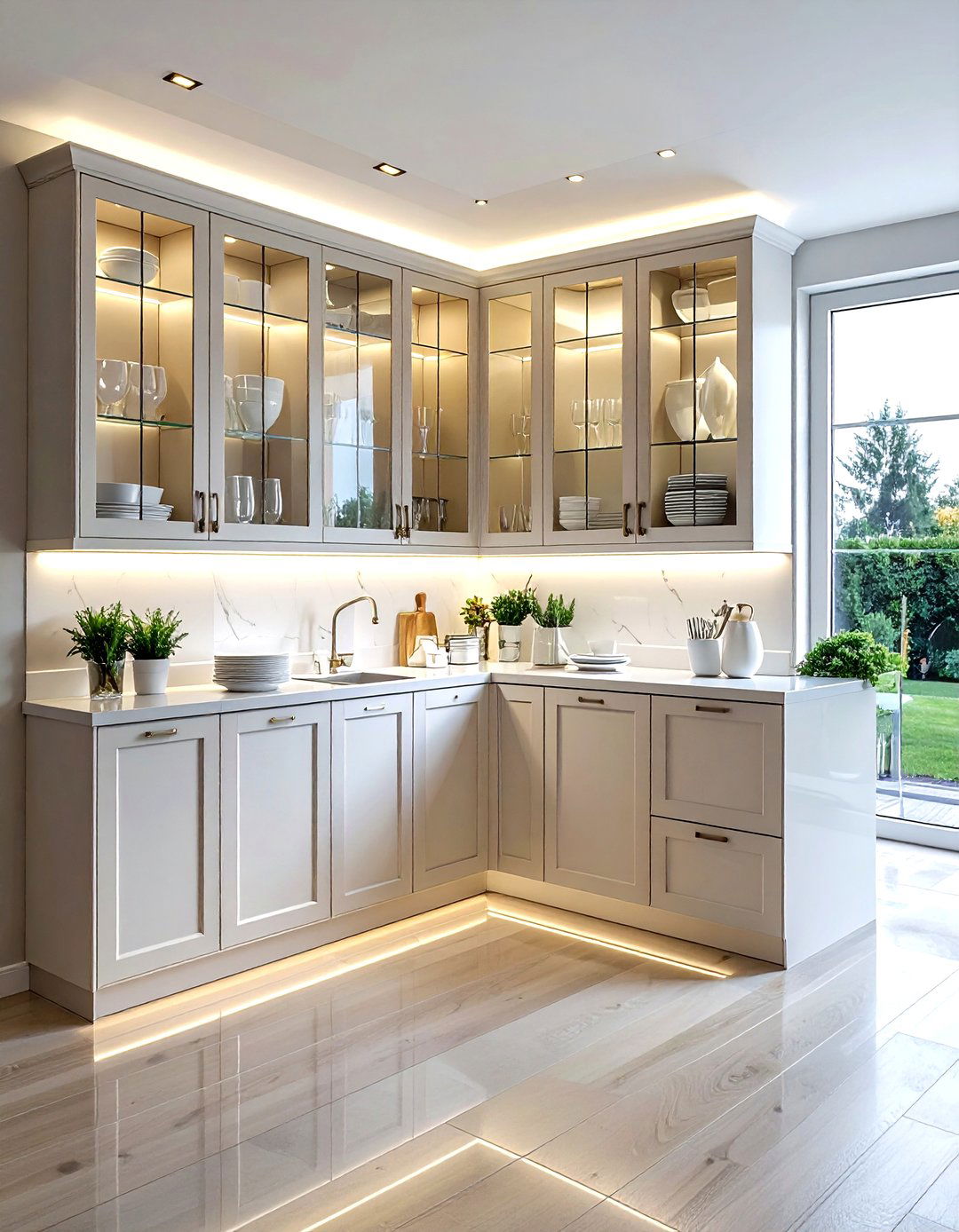 Glass Front Cabinets - 30 clean kitchen ideas