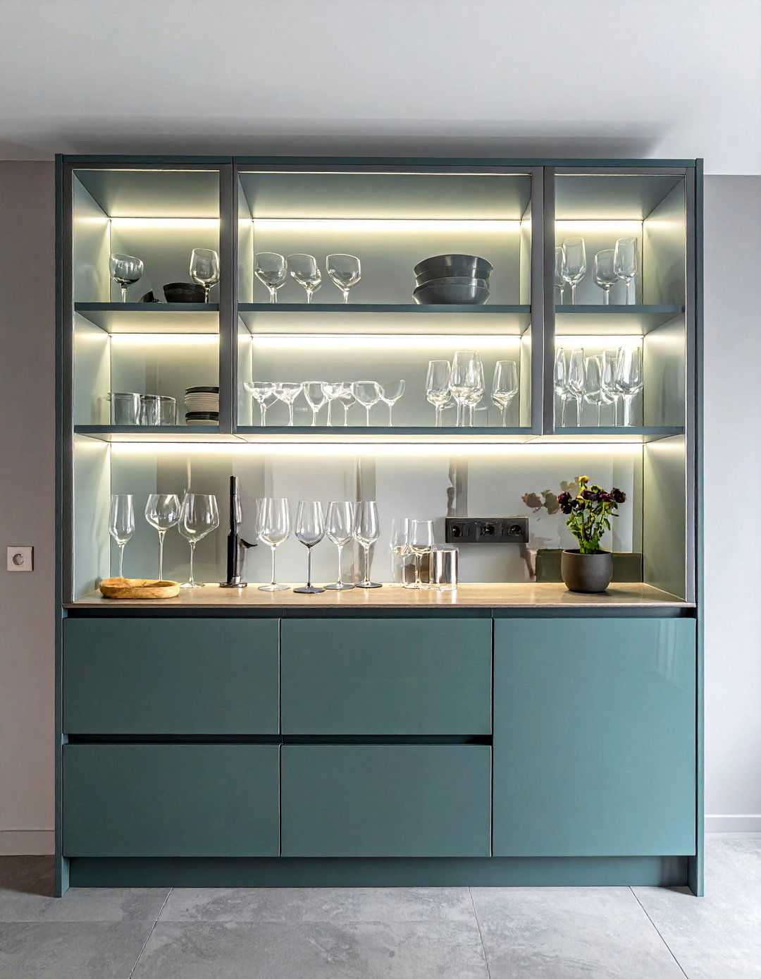 Glass Front Cabinets - 30 small kitchen cabinet ideas