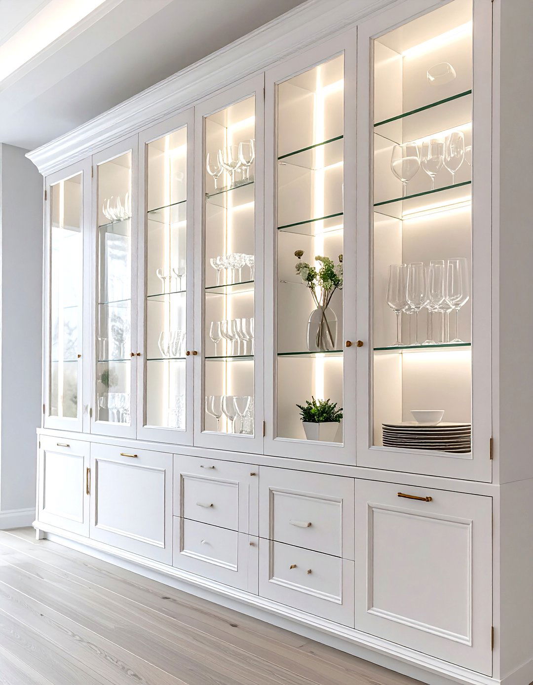 Glass Front Cabinets - 30 studio kitchen ideas