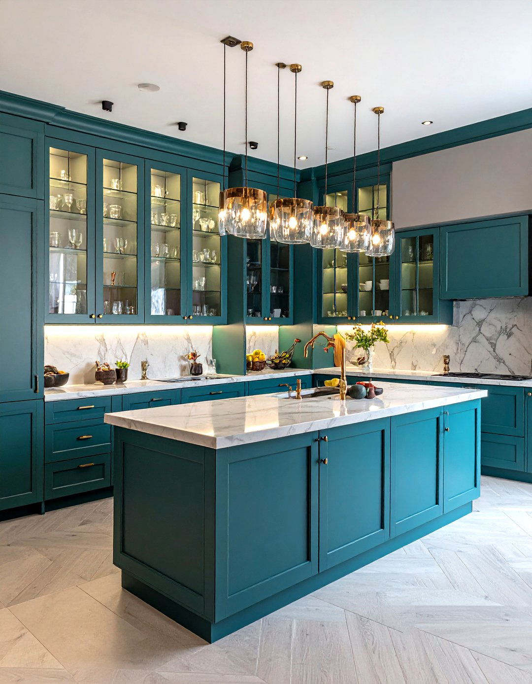Glass Front Cabinets - 30 timeless kitchen ideas