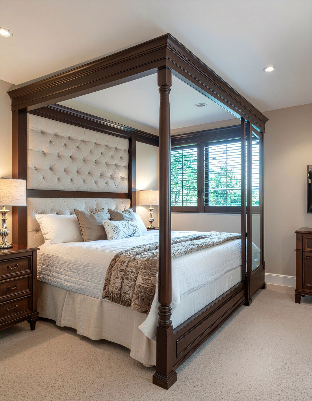 Glass Front Headboard - 30 bedroom bookcase headboards