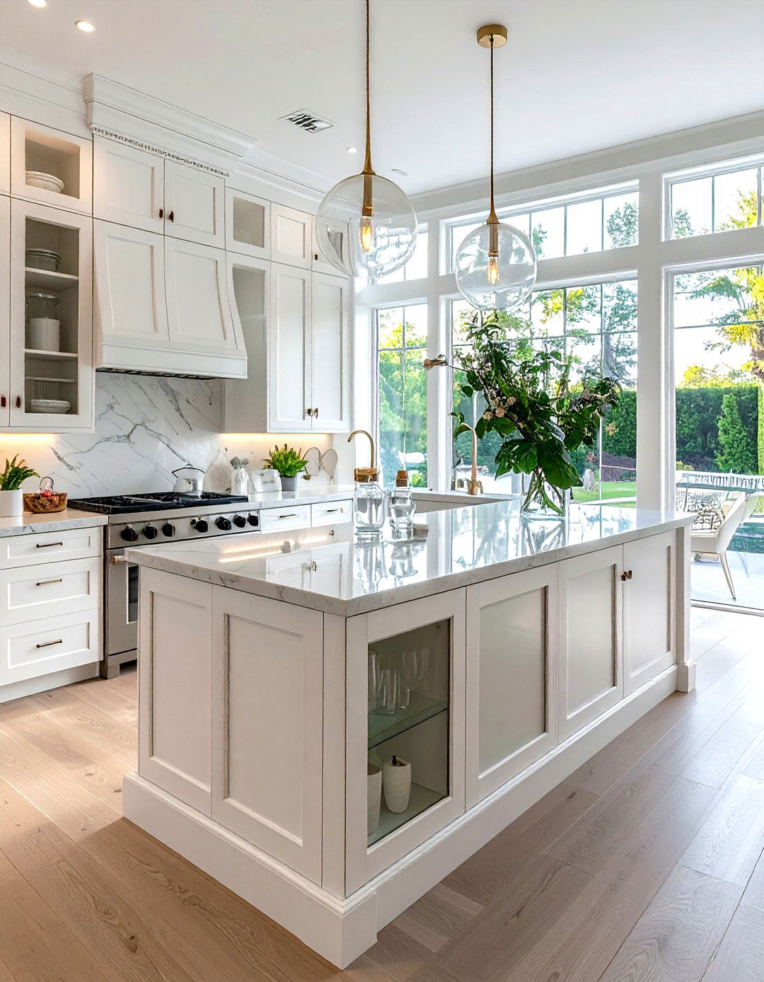 Glass Front Island - 30 small kitchen island ideas