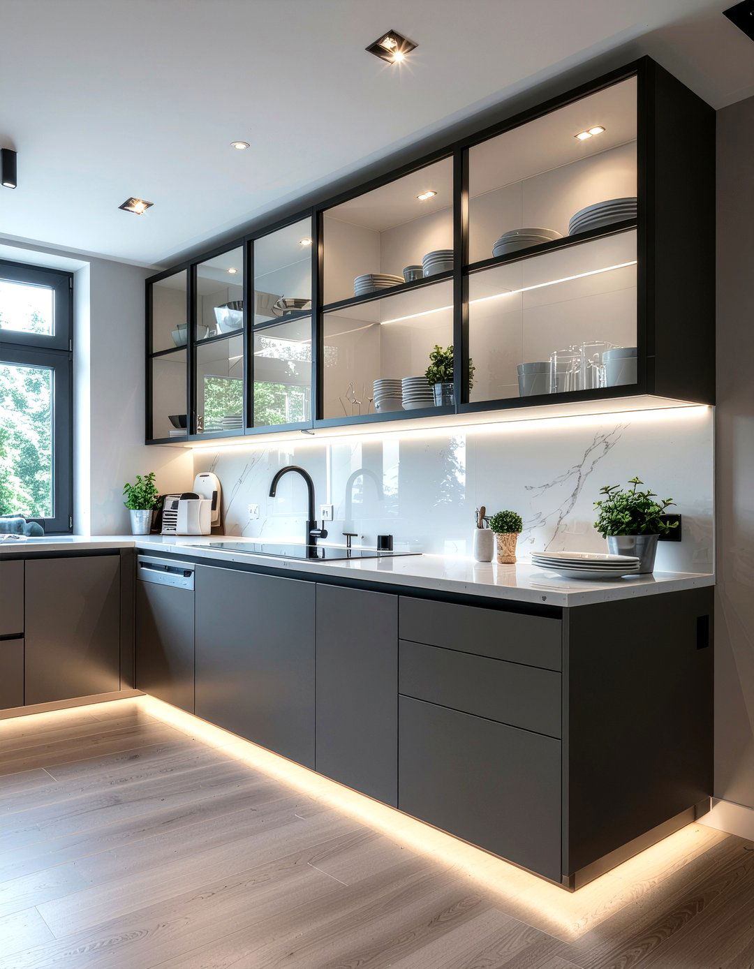 Glass Front Kitchen Cabinets - 30 kitchen trendy element ideas