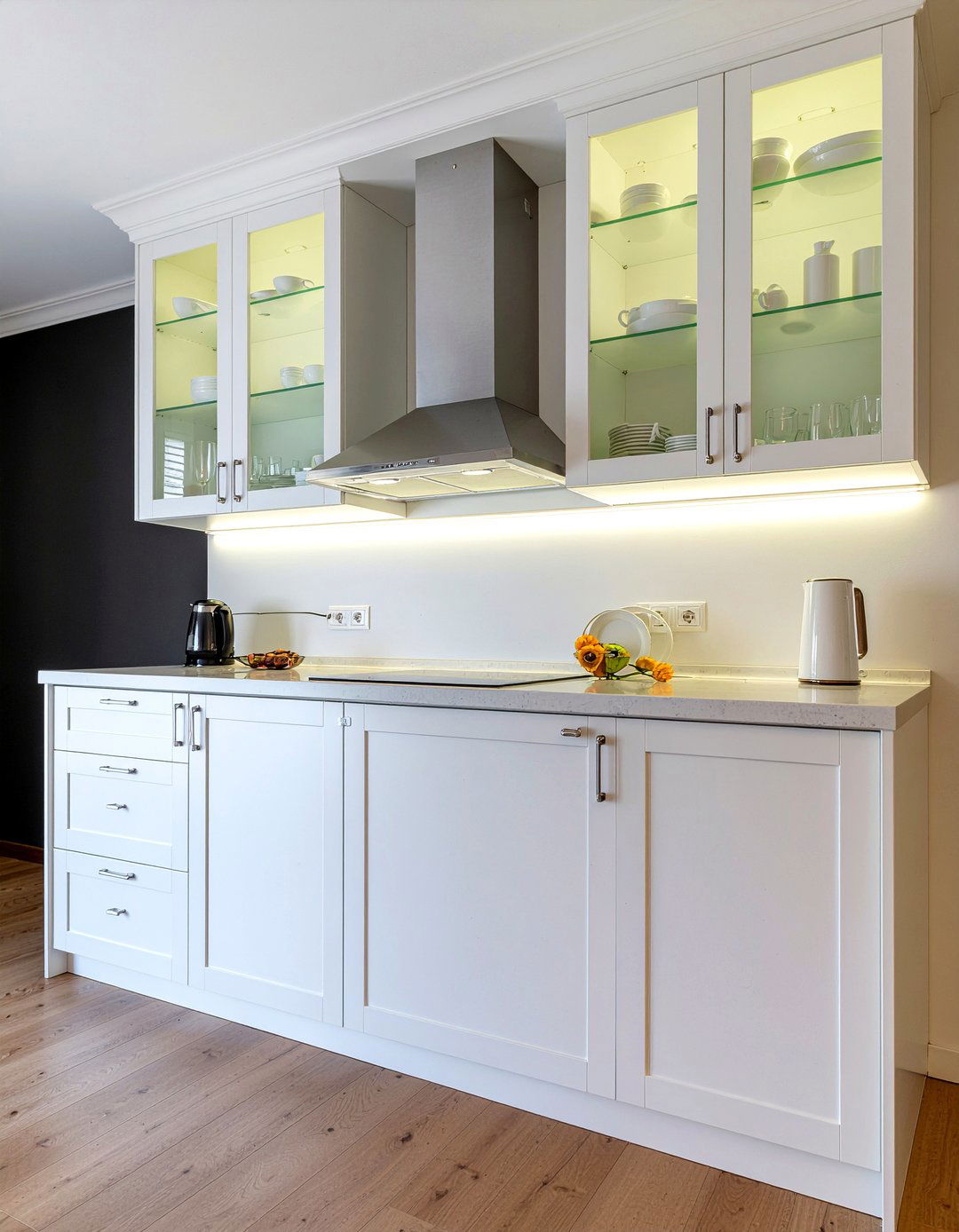 Glass Front Kitchen Cabinets - 30 penthouse kitchen ideas