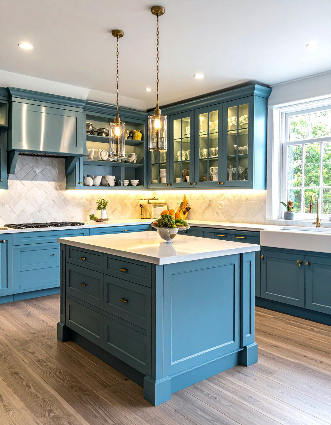 Glass Front Kitchen Cabinets - 30 traditional kitchen ideas