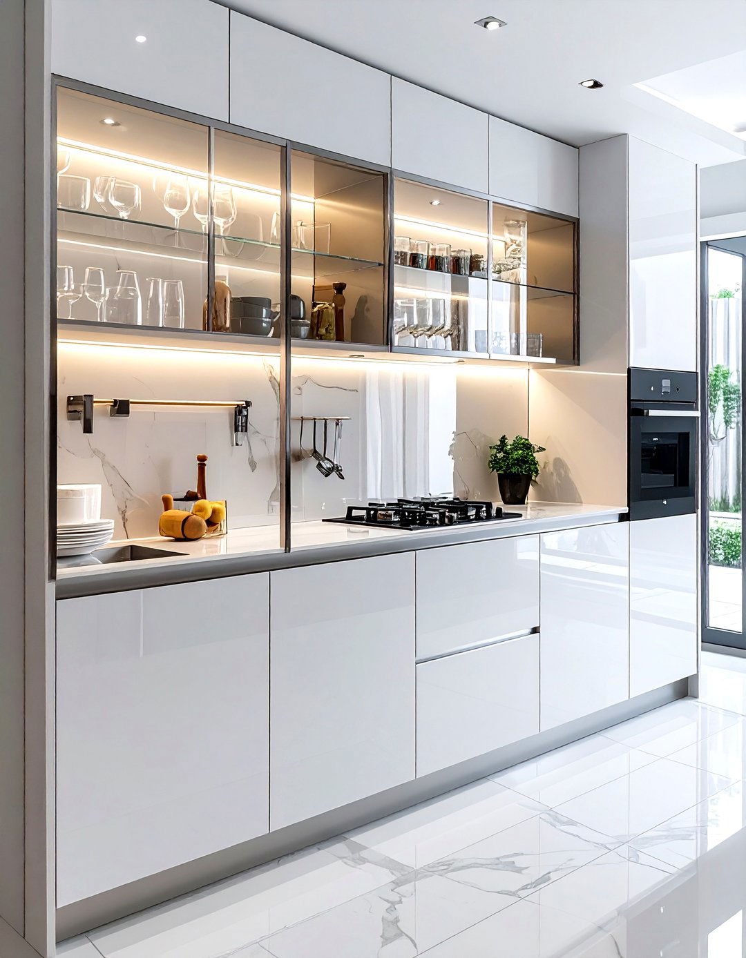 Glass Front Kitchen Cabinets - 30 ultra modern kitchen ideas