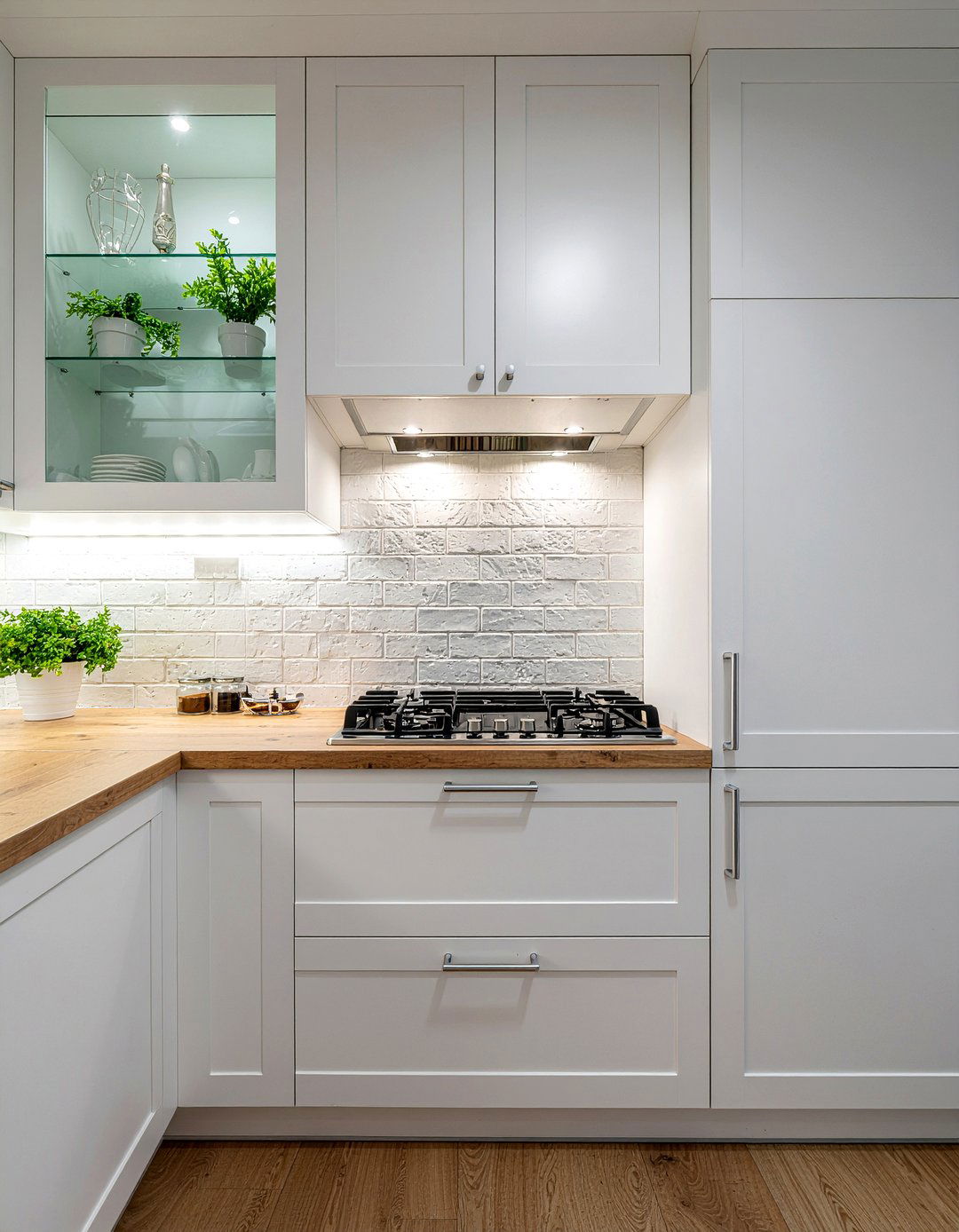 Glass Front Kitchen Cabinets - 30 kitchen before and after ideas