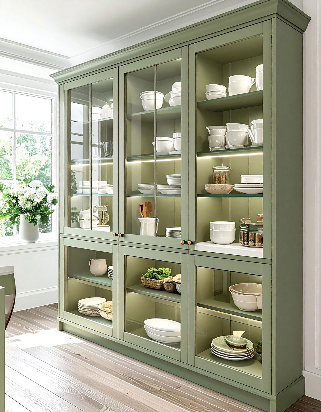Glass Front Pantry Cabinet - 30 pantry cabinet kitchen ideas