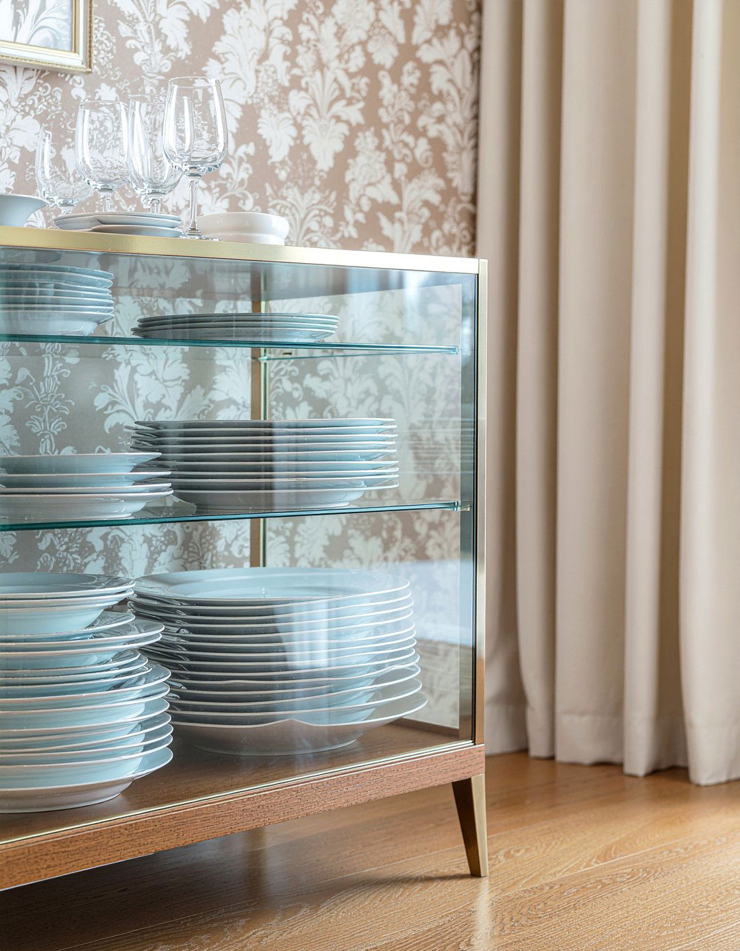 Glass Front Sideboard - 30 kitchen buffet ideas