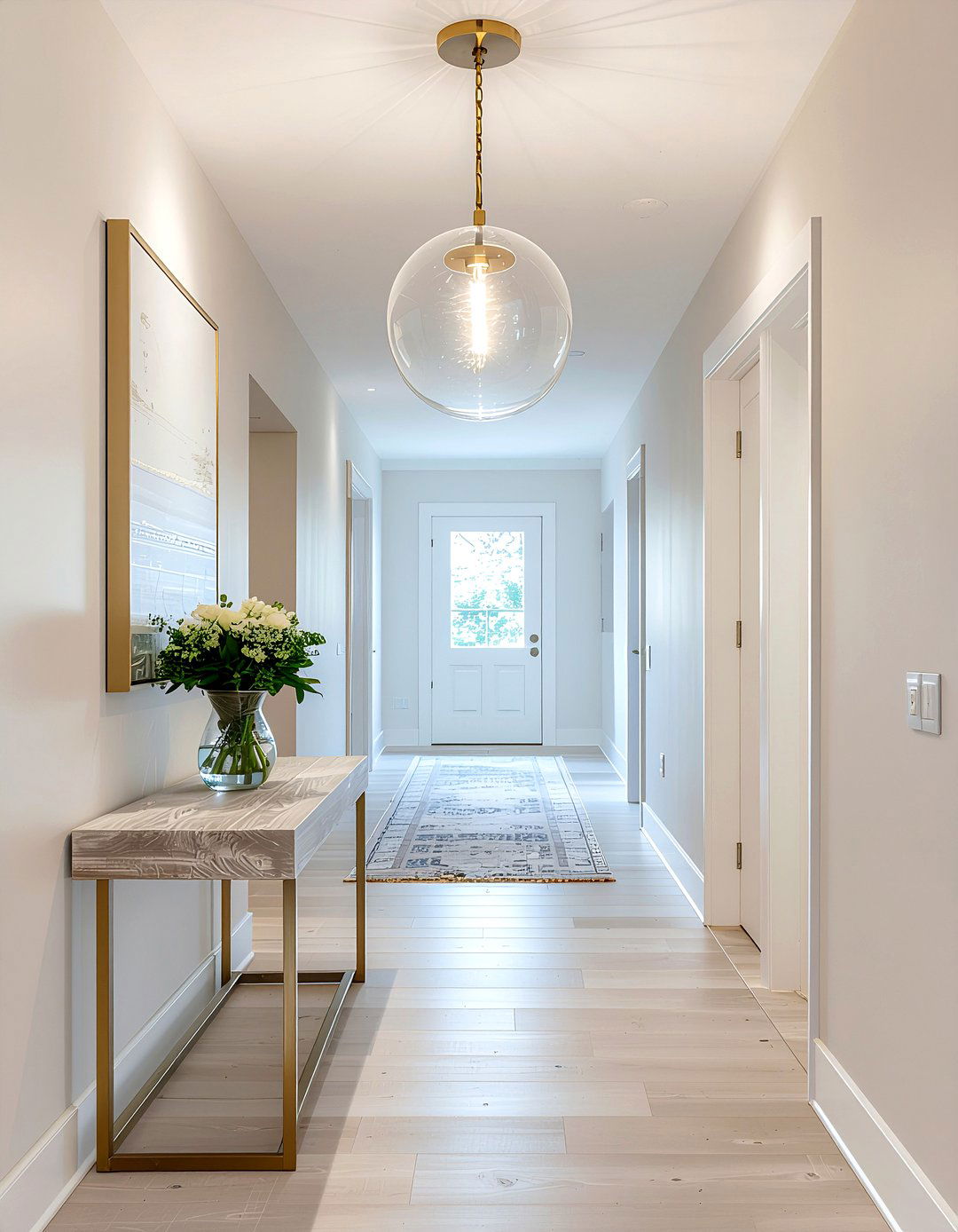 Glass Globe Ceiling Light - 30 entryway lighting ideas