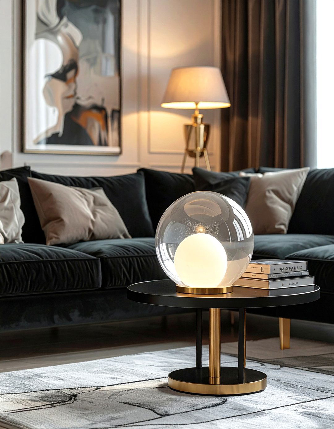 Glass Globe Lamp - 30 accent lamp ideas