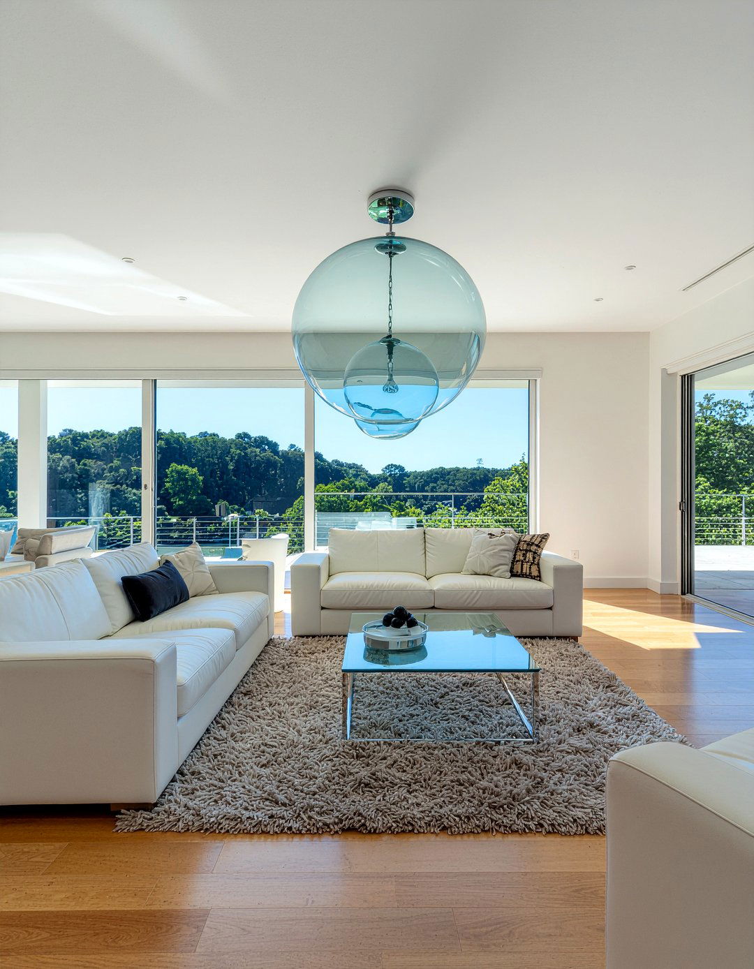 Glass Globe Pendant - 30 living room lighting ideas