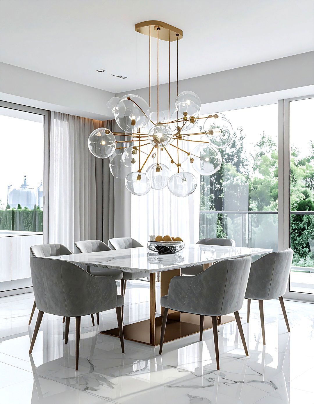 Glass Globe Sputnik Chandelier - 30 sputnik chandelier dining room ideas