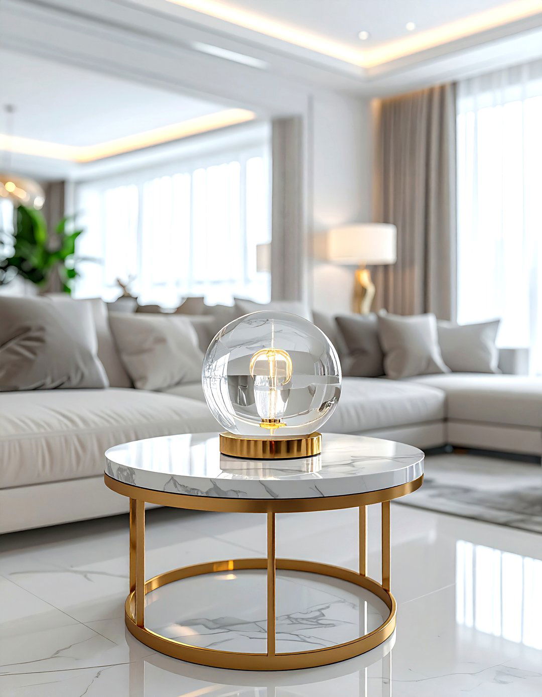 Glass Globe Table Lamp Living Room - 30 living room lamp ideas