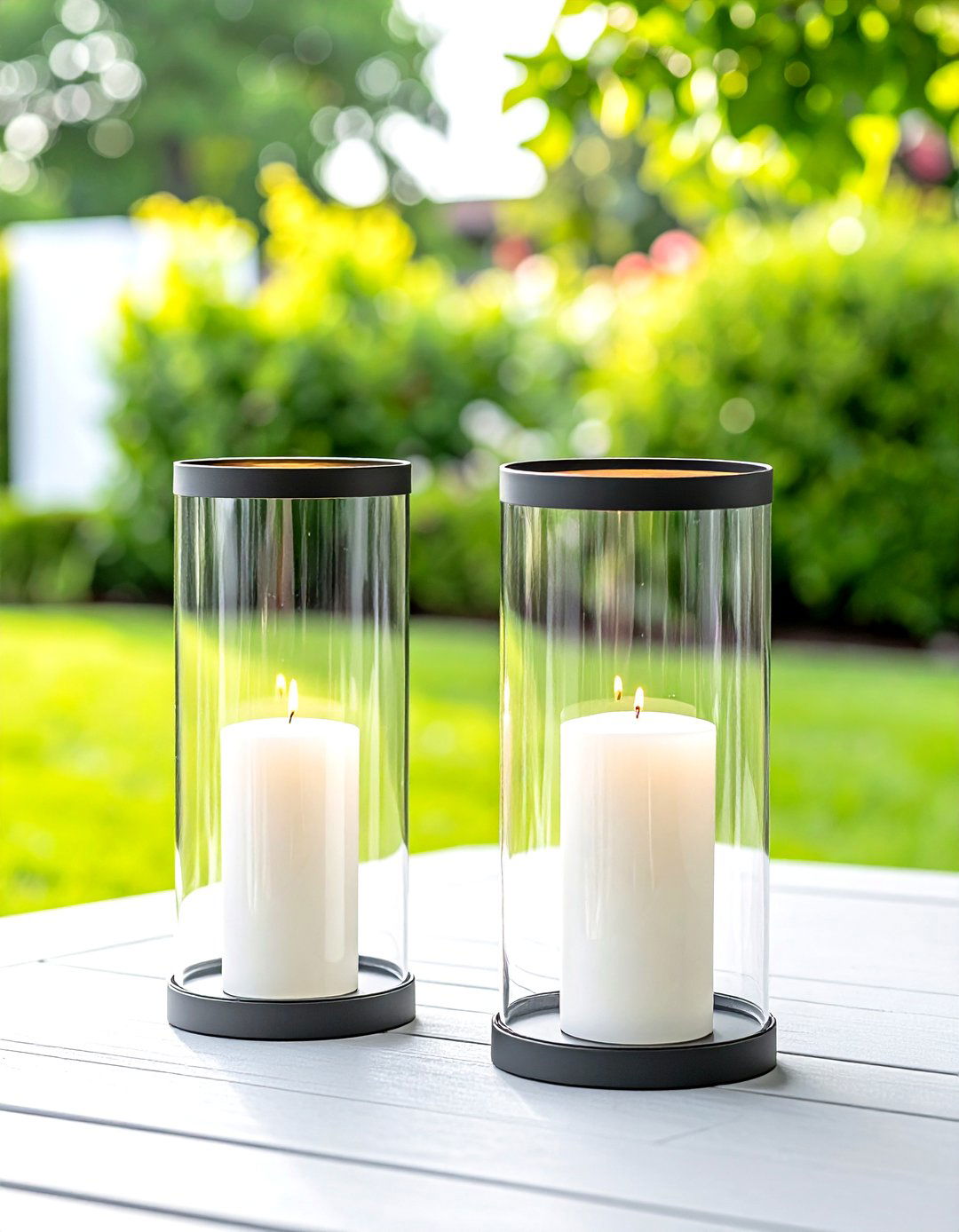 Glass Hurricane Candle Lanterns - 30 candle decor ideas