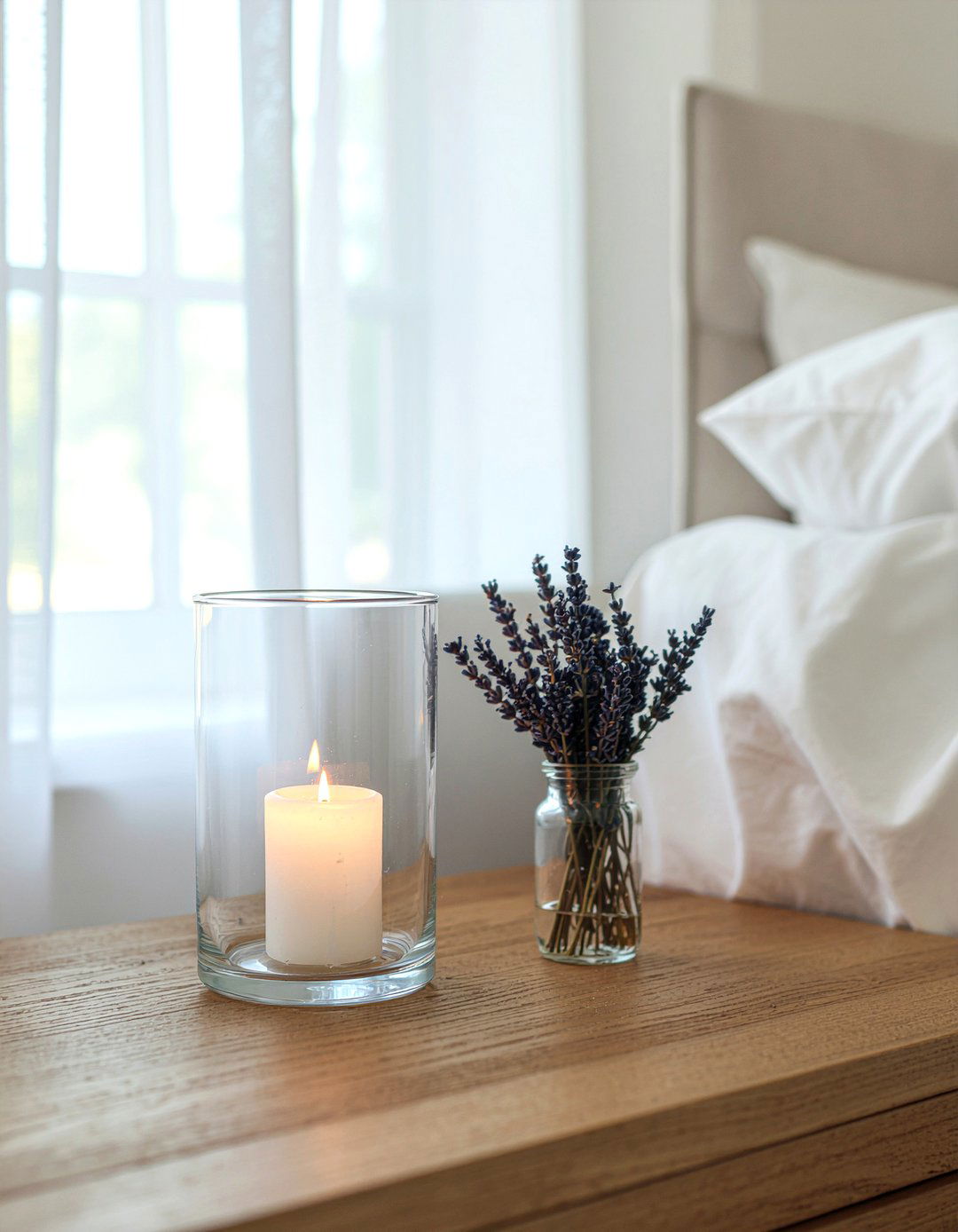 Glass Hurricane Lantern - 30 bedroom candle holders