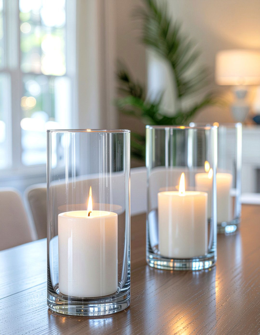 Glass Hurricane Vases - 30 dining room splurge and save ideas
