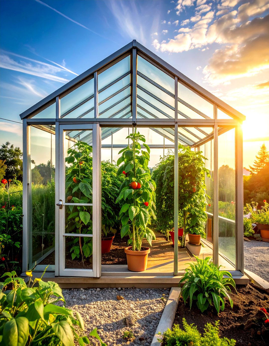 Glass Kitchen Greenhouse - 30 kitchen garden window ideas