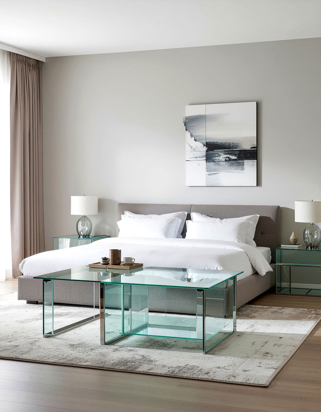 Glass Nesting Tables - 30 bedroom nesting tables