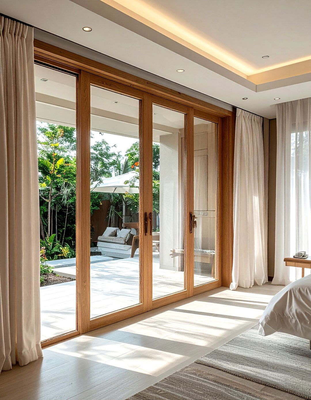 Glass Panel Door - 30 bedroom door ideas