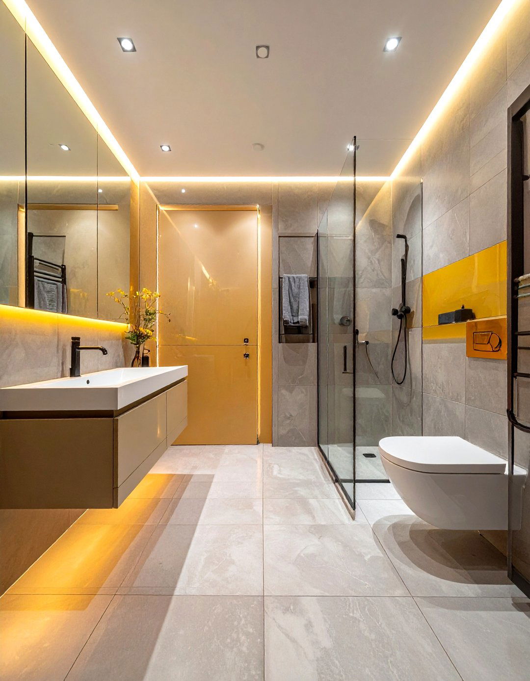 Glass Partition Bathroom - 30 urban bathroom ideas