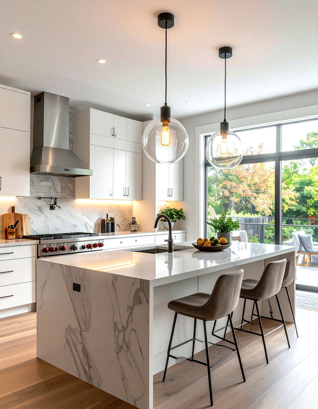 Glass Pendant Lights - 30 simple decor change ideas