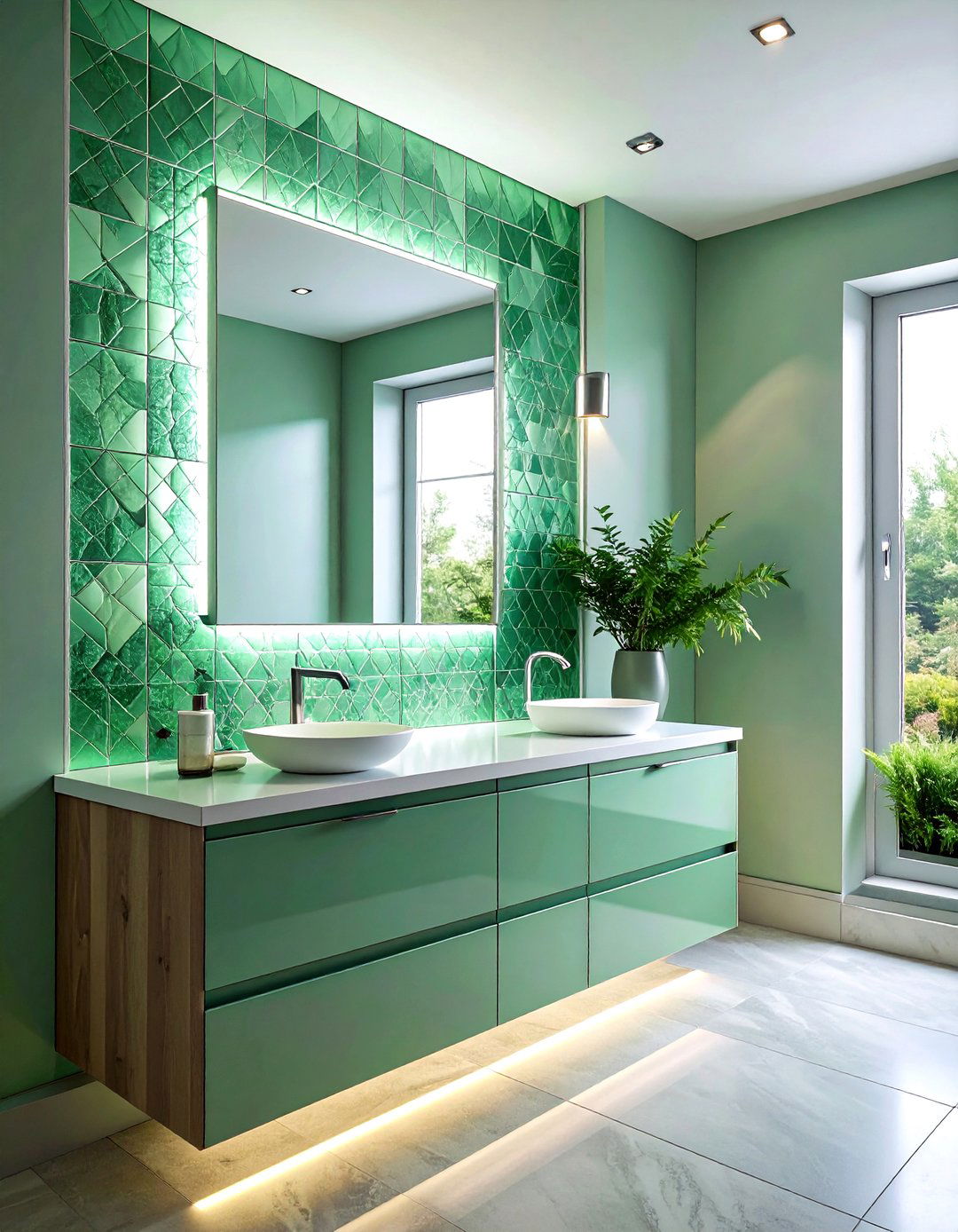 Glass Picket Tile Bathroom - 30 picket tile bathroom ideas