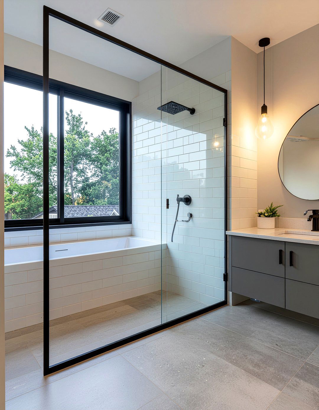 Glass Shower Screen - 30 bathroom tub accent ideas