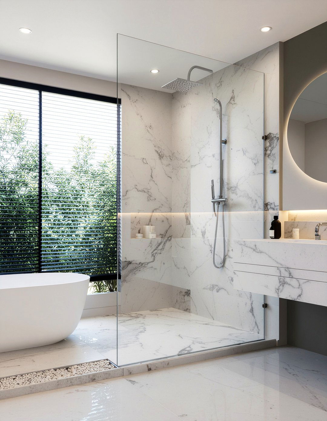 Glass Shower Screen - 30 bathroom finishing touch ideas