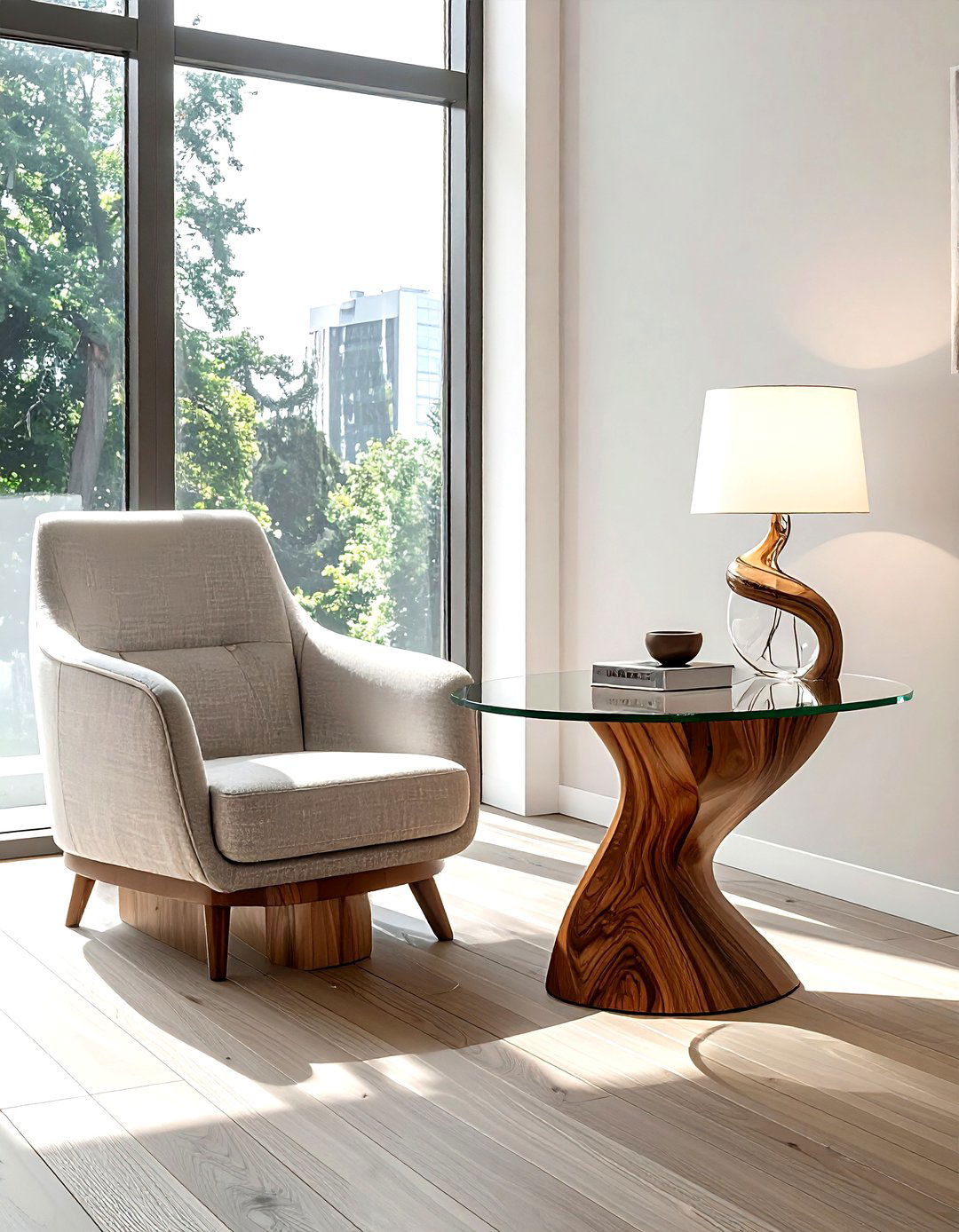 Glass Side Table - 30 living room modern furniture ideas