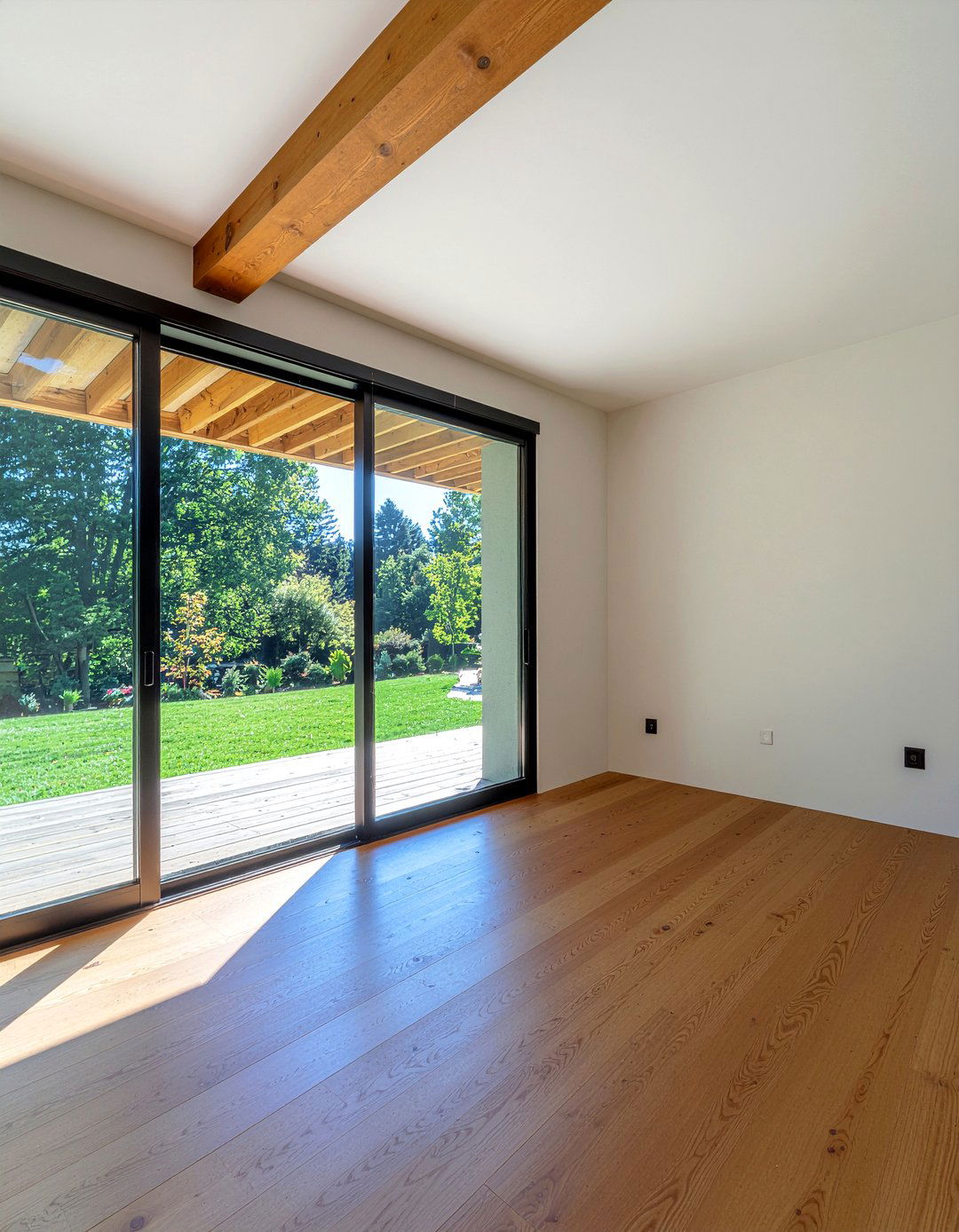 Glass Sliding Door - 30 rustic modern dining room ideas