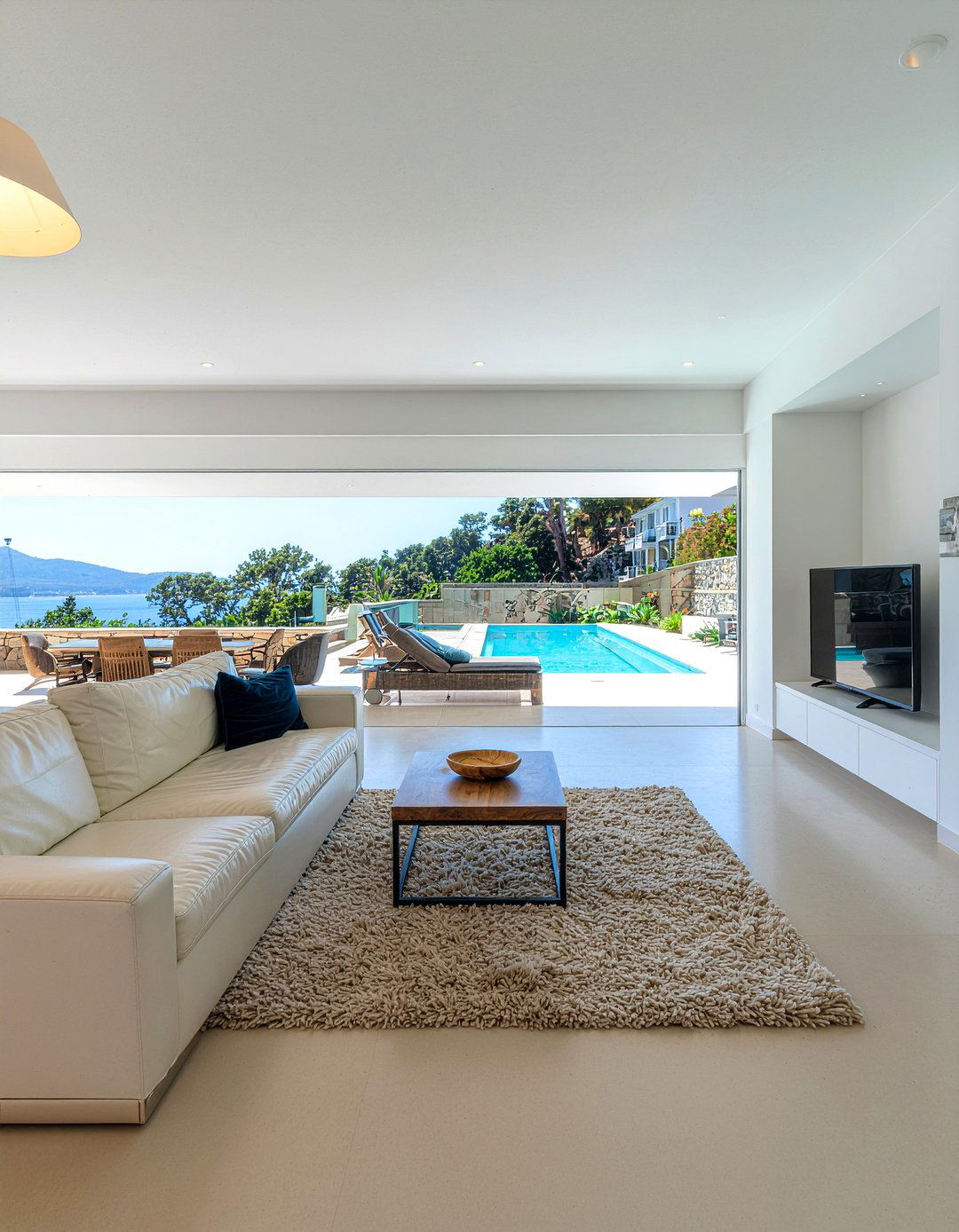 Glass Sliding Door - 30 spacious living room ideas