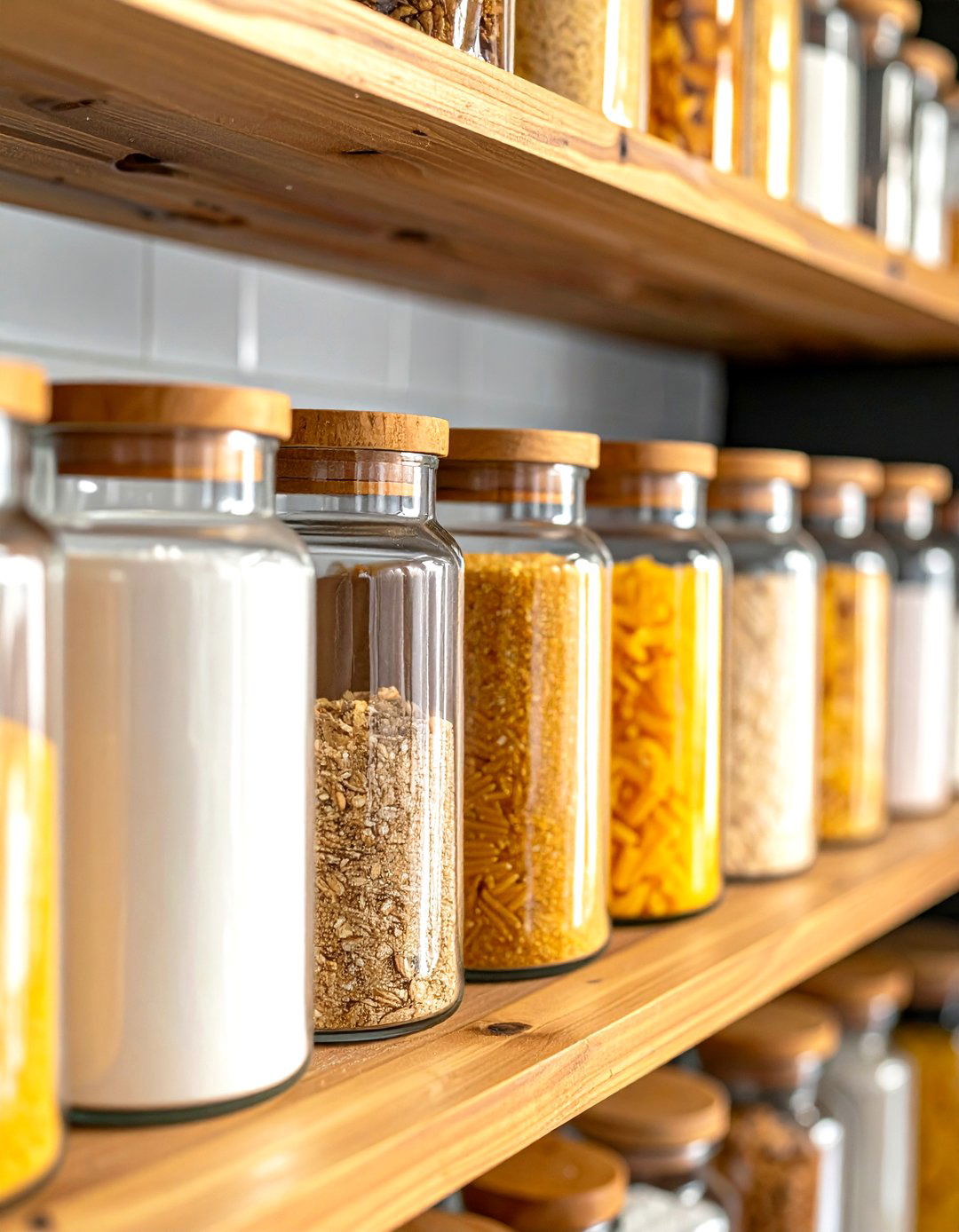 Glass Storage Jar - 30 small kitchen organization ideas