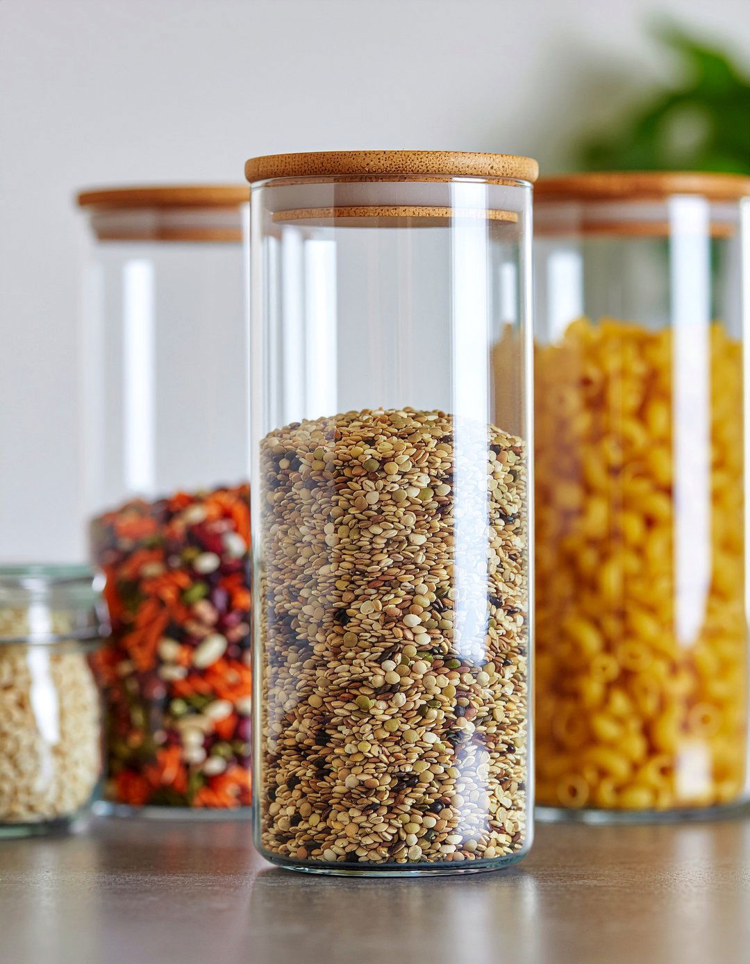 Glass Storage Jars - 30 kitchen countertop decor ideas