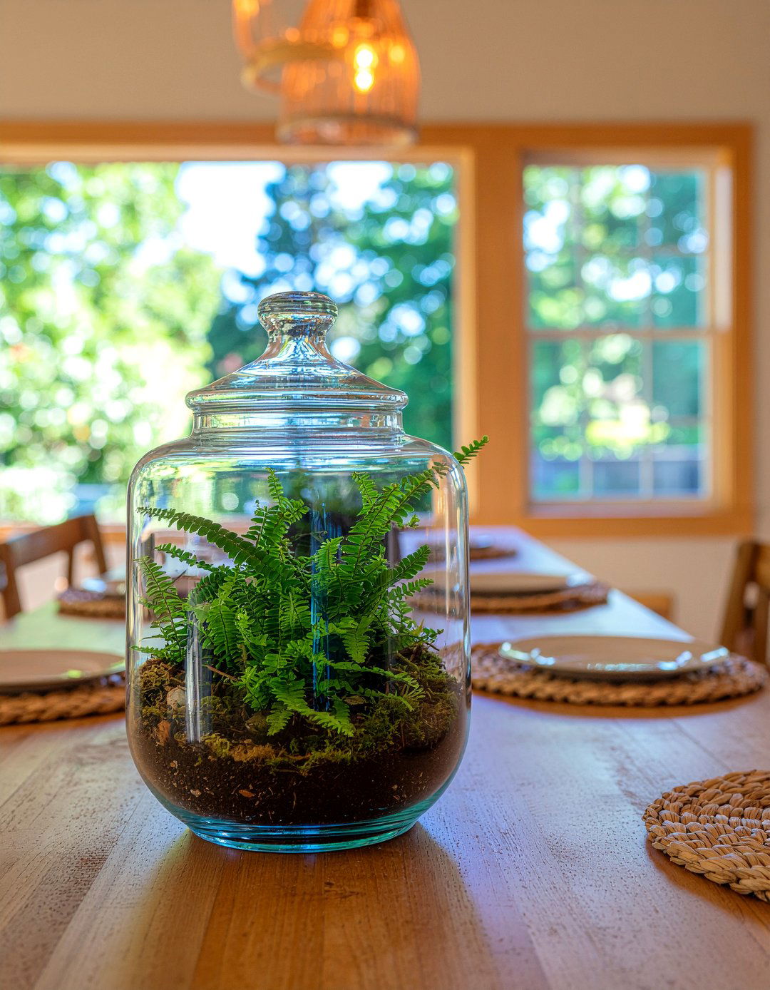 Glass Terrarium - 30 dining room plant ideas