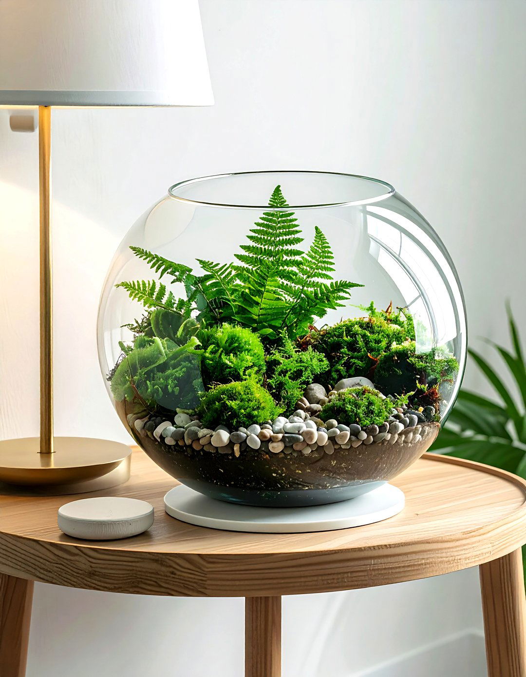 Glass Terrarium Bowl - 30 side table decor ideas