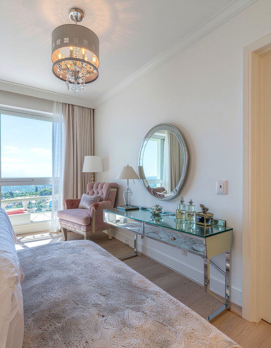 Glass Top Bedroom - 30 modern glam bedroom ideas