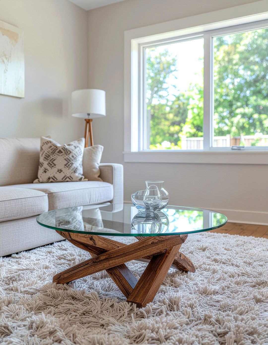 Glass Top Coffee Table - 30 living room retro furniture ideas