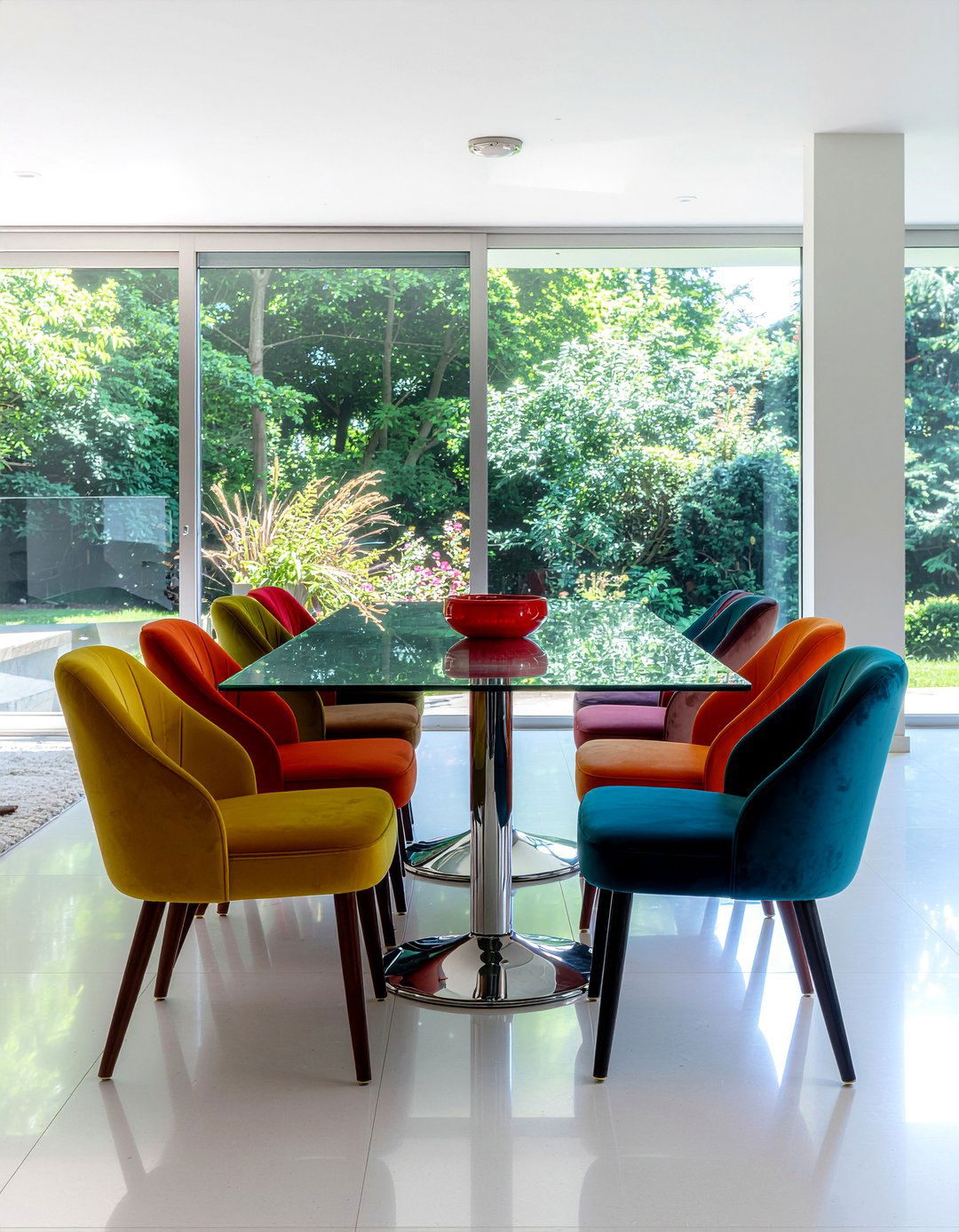 Glass Top Dining Table - 30 elegant dining room ideas