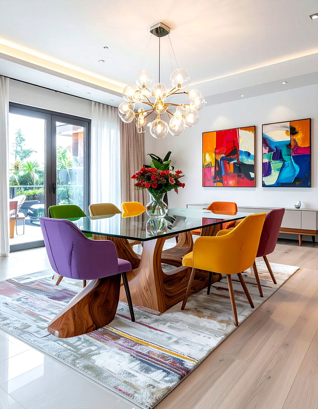 Glass Top Dining Table - 30 beautiful dining room ideas