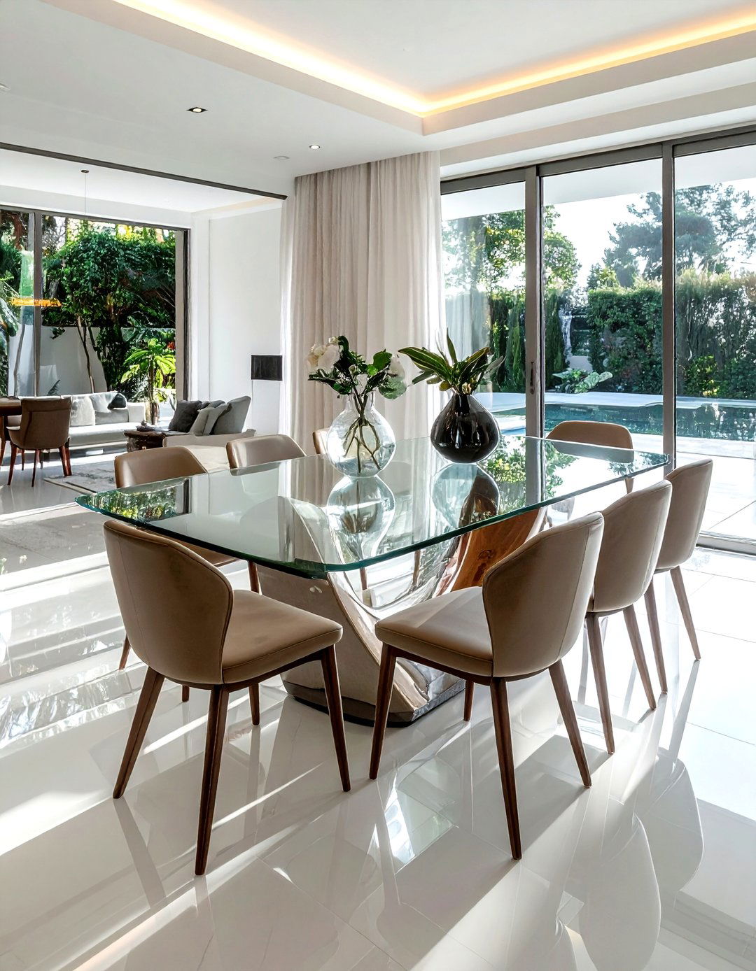 Glass Top Dining Table - 30 real life dining room ideas