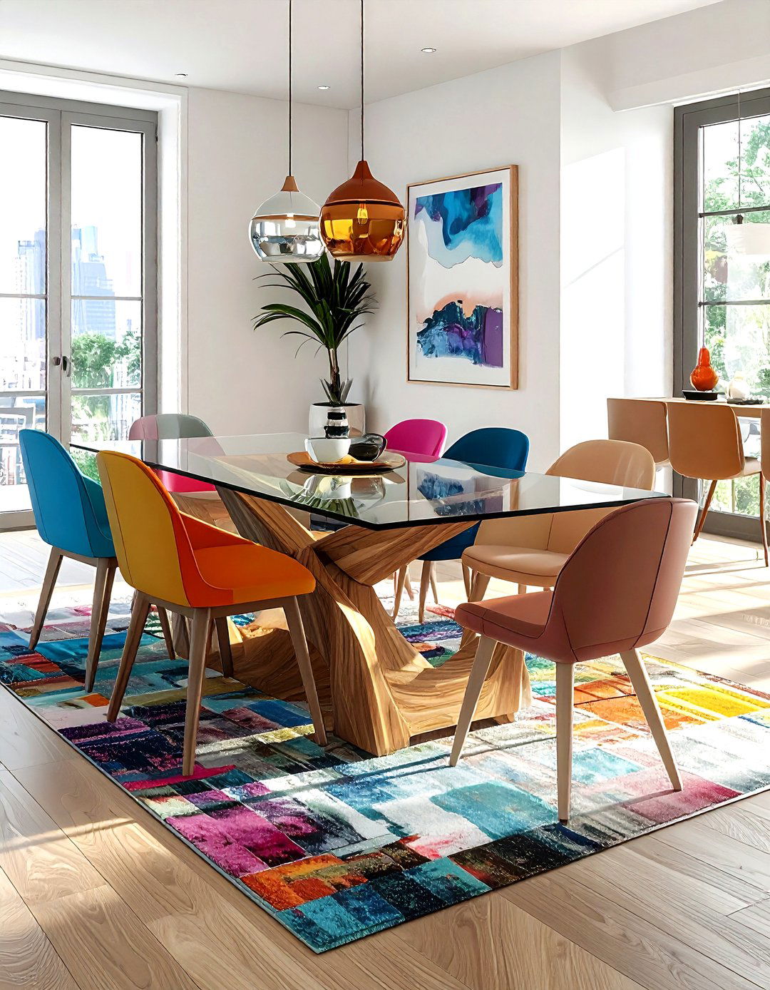 Glass Top Dining Table - 30 surprising dining room ideas